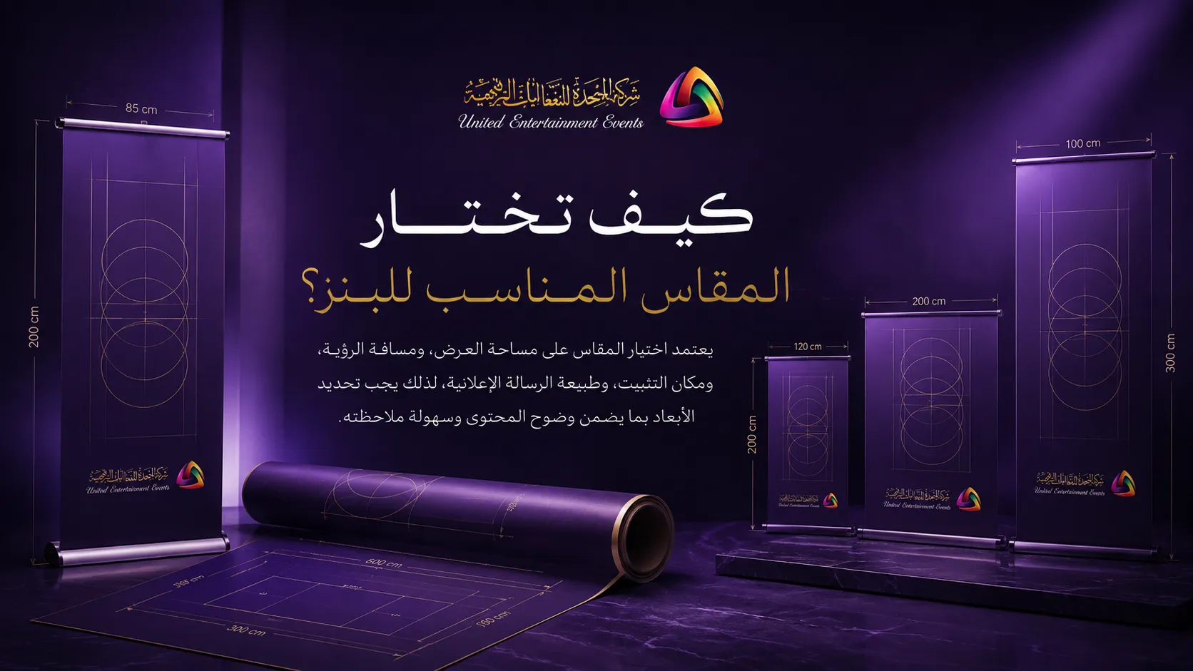 كيف تختار المقاس المناسب للبنر؟